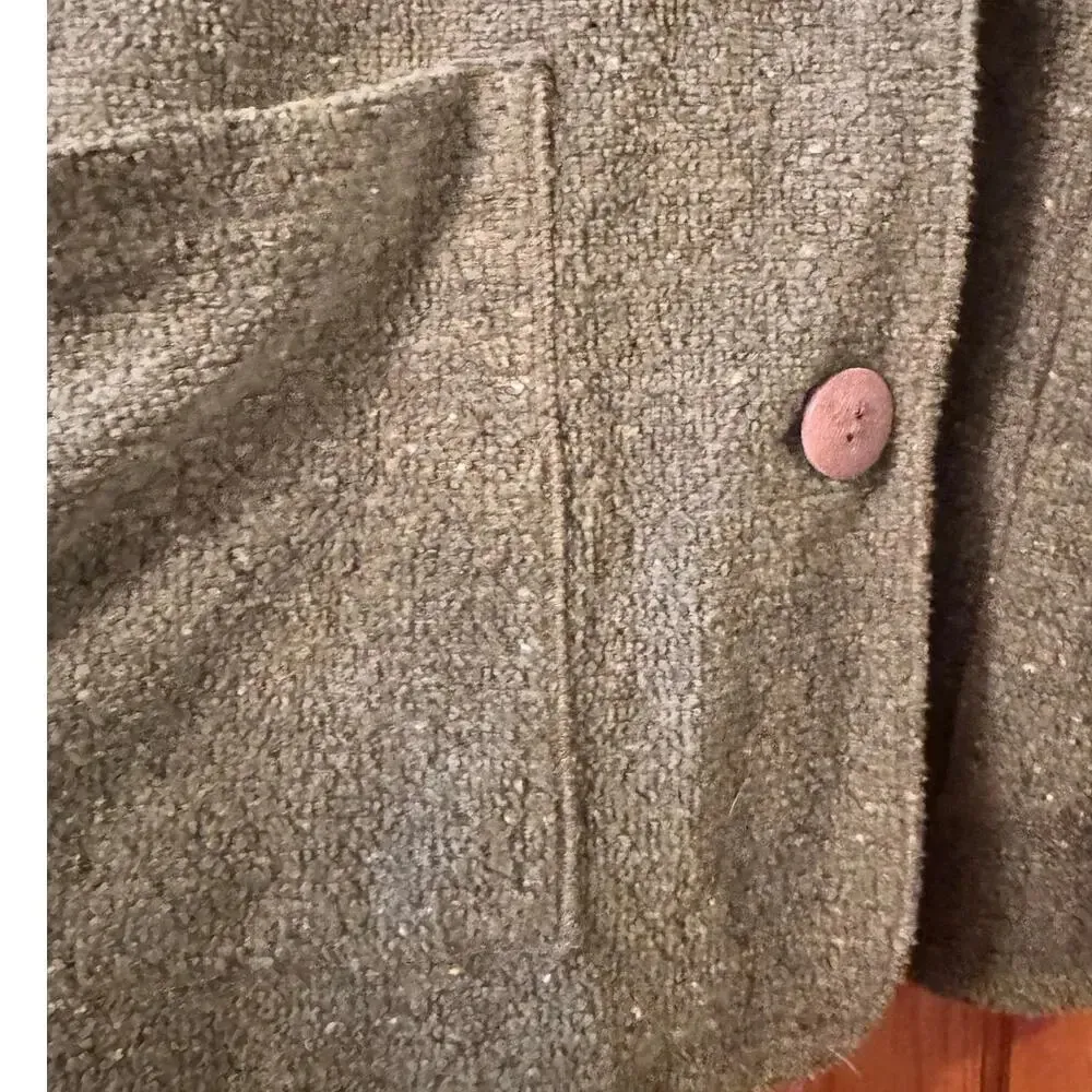 The Territory Ahead 2X cotton blend boucle' overcoat  green granola girl - Image 4