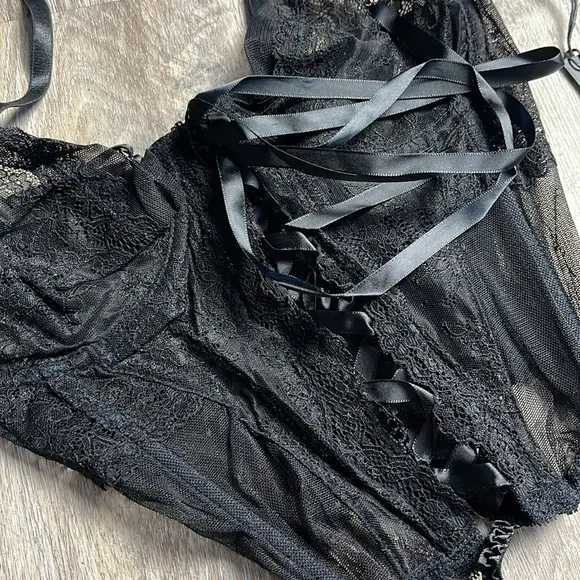 Widow Lace Bustier Cami Size Large Black - Image 2