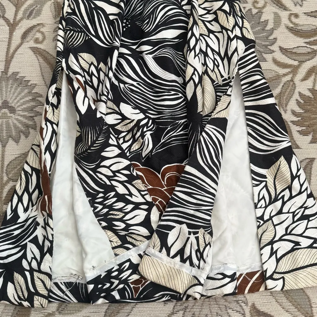 60’s 70’ Vintage Dress Boho Floral w/Shorts S Small M Medium Brown - Image 6