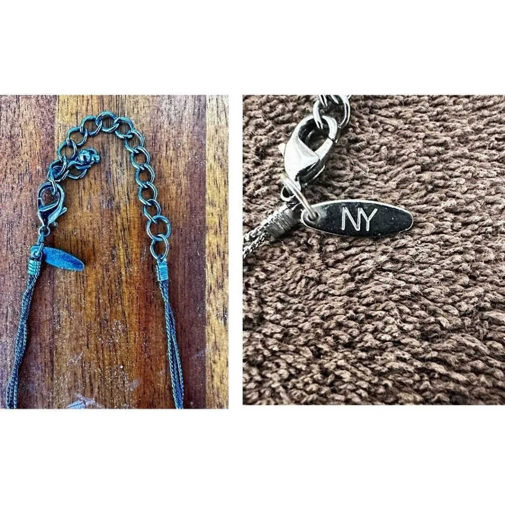 Vintage Beaded Necklace Triple Standed 22 inch 2 inch extender NY Mark … - Image 12