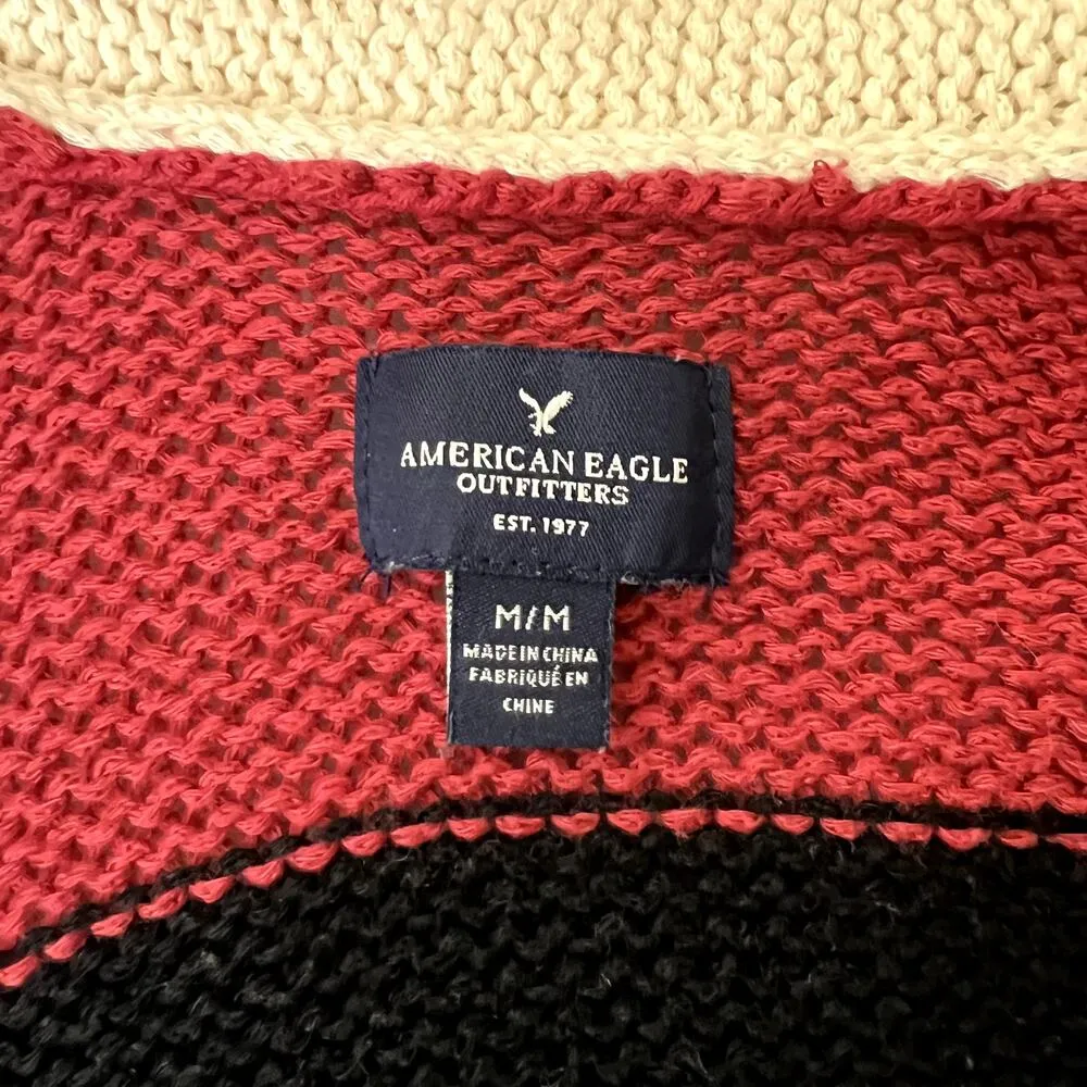 American Eagle Multicolor Striped Knit Cardigan Sweater - Image 6