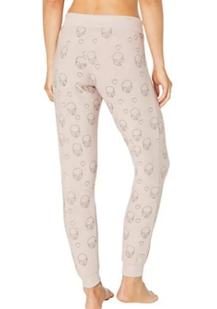 Chaser Pink Little Skulls Cozy Knit Joggers XS - Image 2