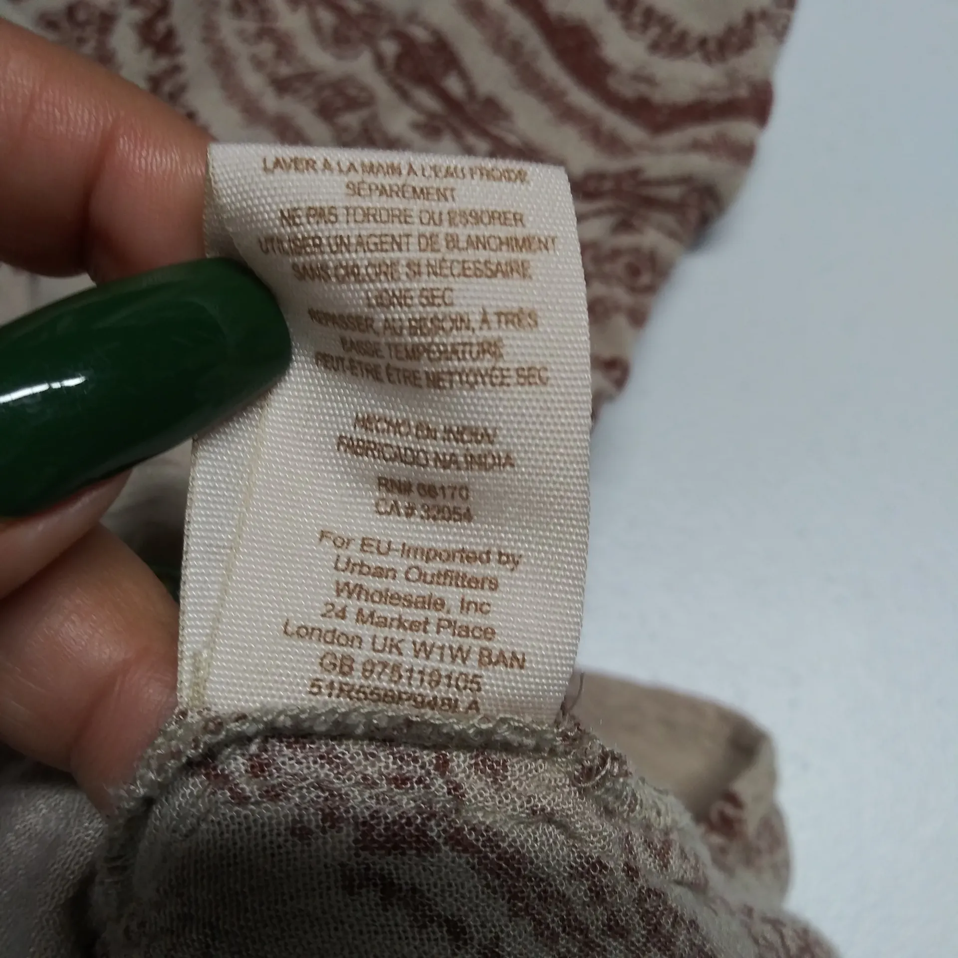 Free People Brown and Cream Patterned Harem Pants Size S - Image 7