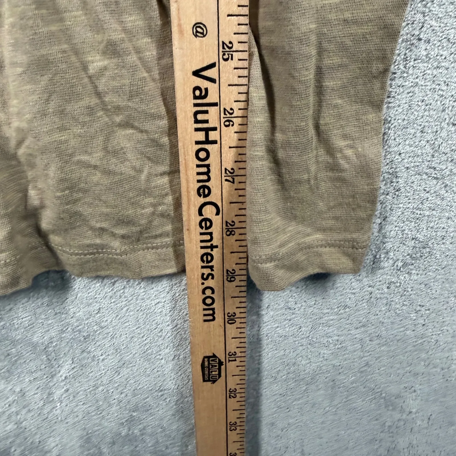 Dressbarn XL Taupe Floral Embroidered Tee Shirt Boho Cottagecore Soft Neutral - Image 8