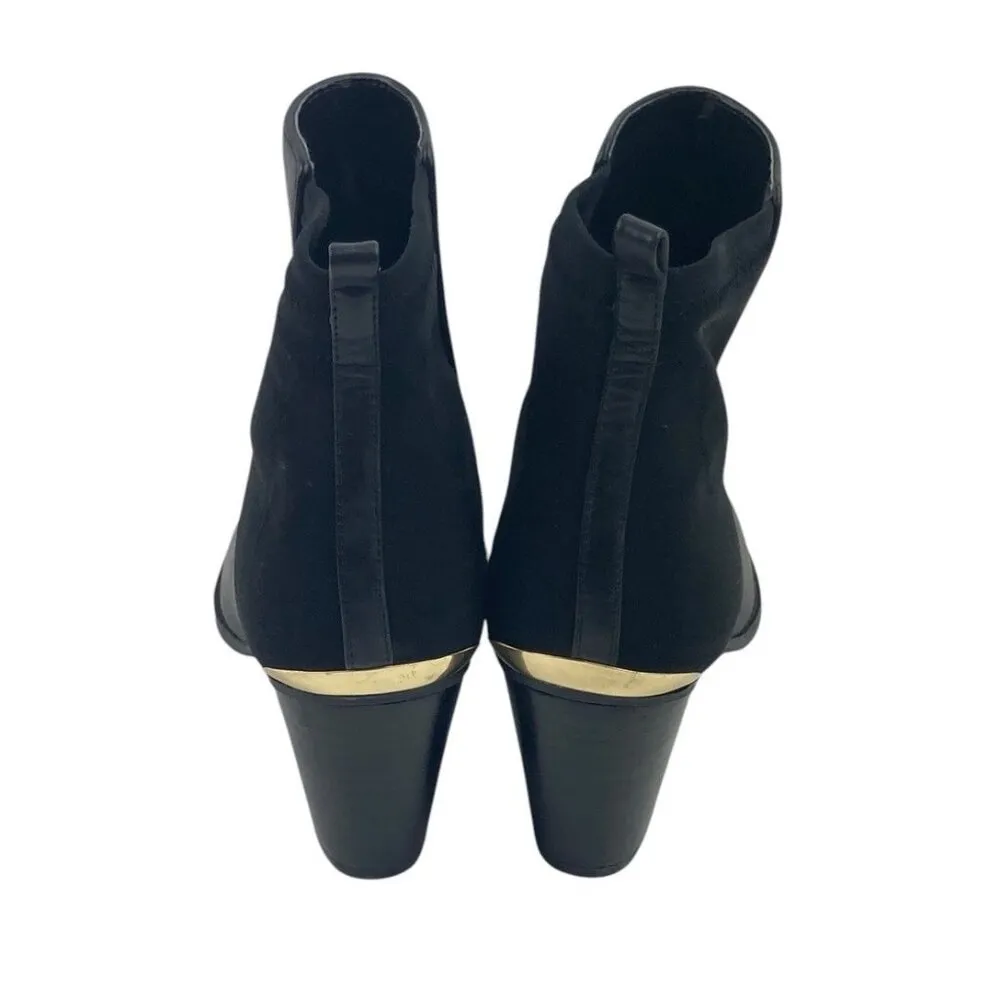 *Marc Fisher Frenchie Booties Womens Size 6M Black Leather Classic Quiet Luxury - Image 5