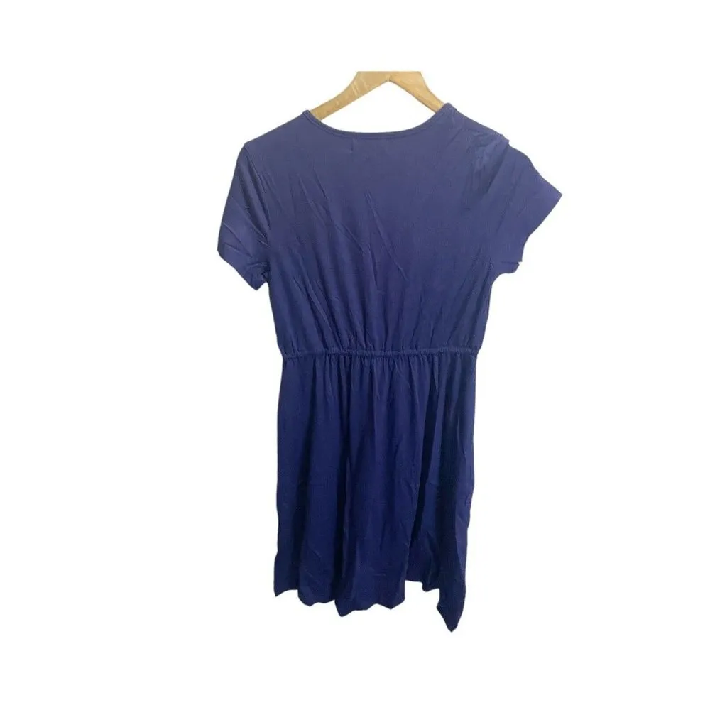Leadingstar Womens Navy Blue Dress M Short Sleeved A - Image 5