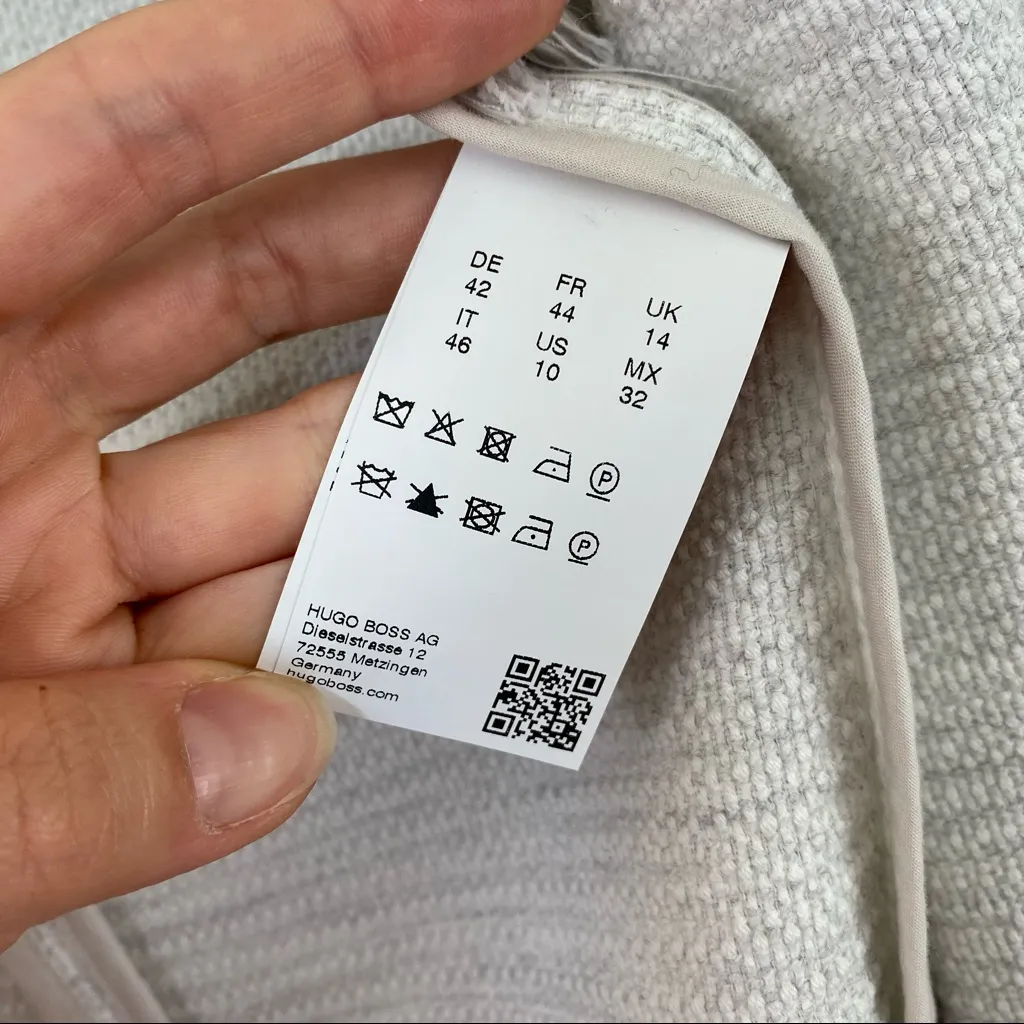 Hugo Boss Komina Fringe Tweed Blazer Jacket 10 - Image 5