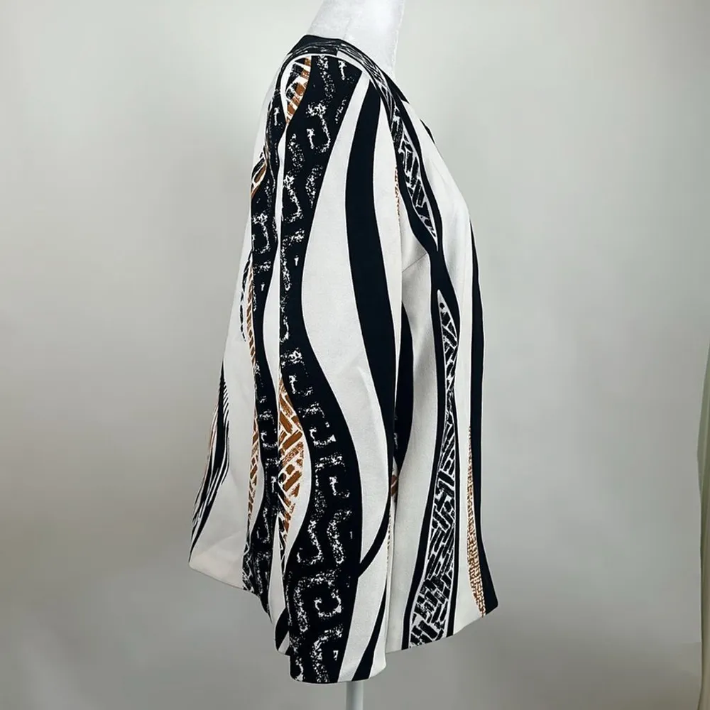 Dennis Basso Printed Luxe Crepe Jacket Size 4 NWOT - Image 7