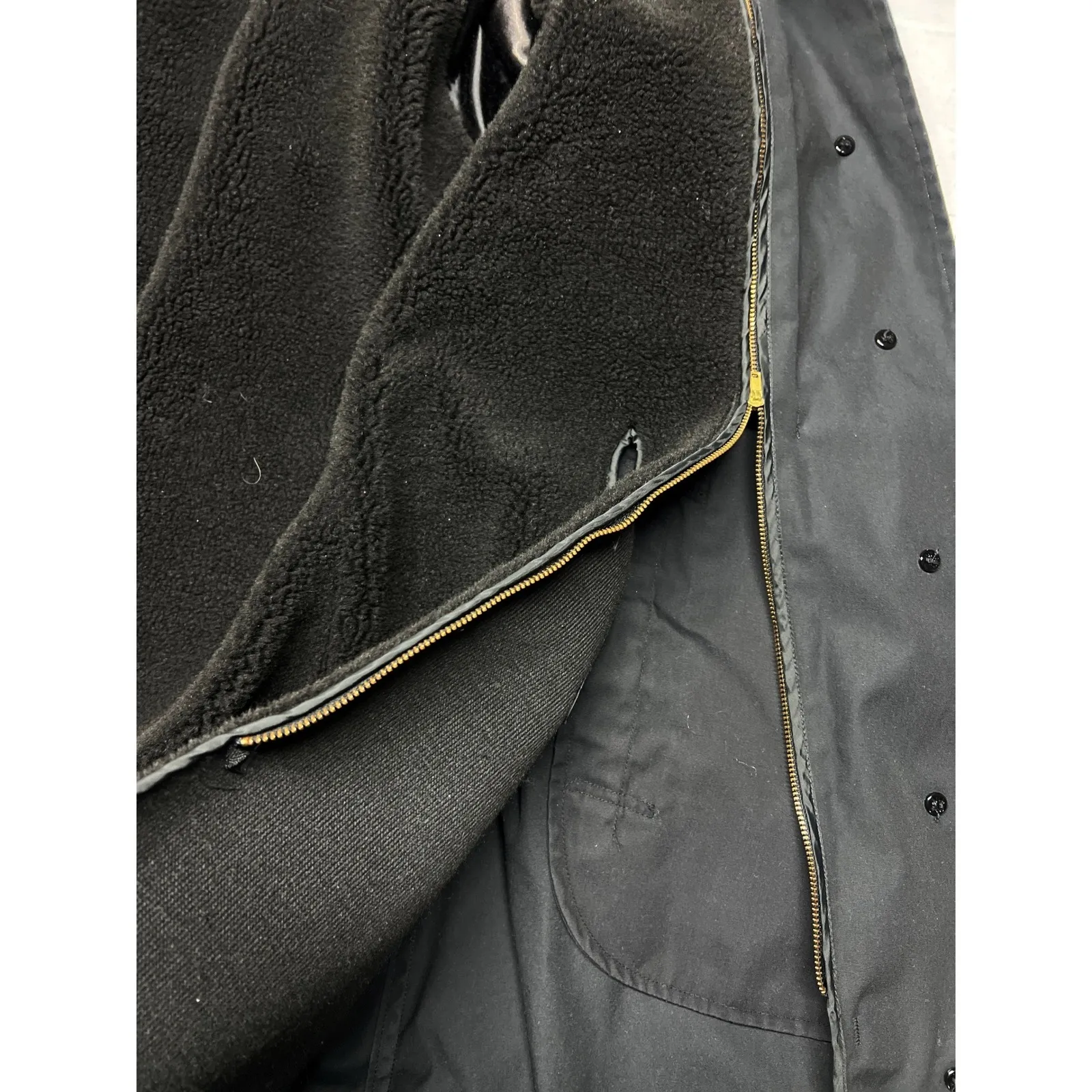 US Navy DCSP Quarterdeck Trench Coat Womens 16L Black Removable Liner EUC Size 16 - Image 4