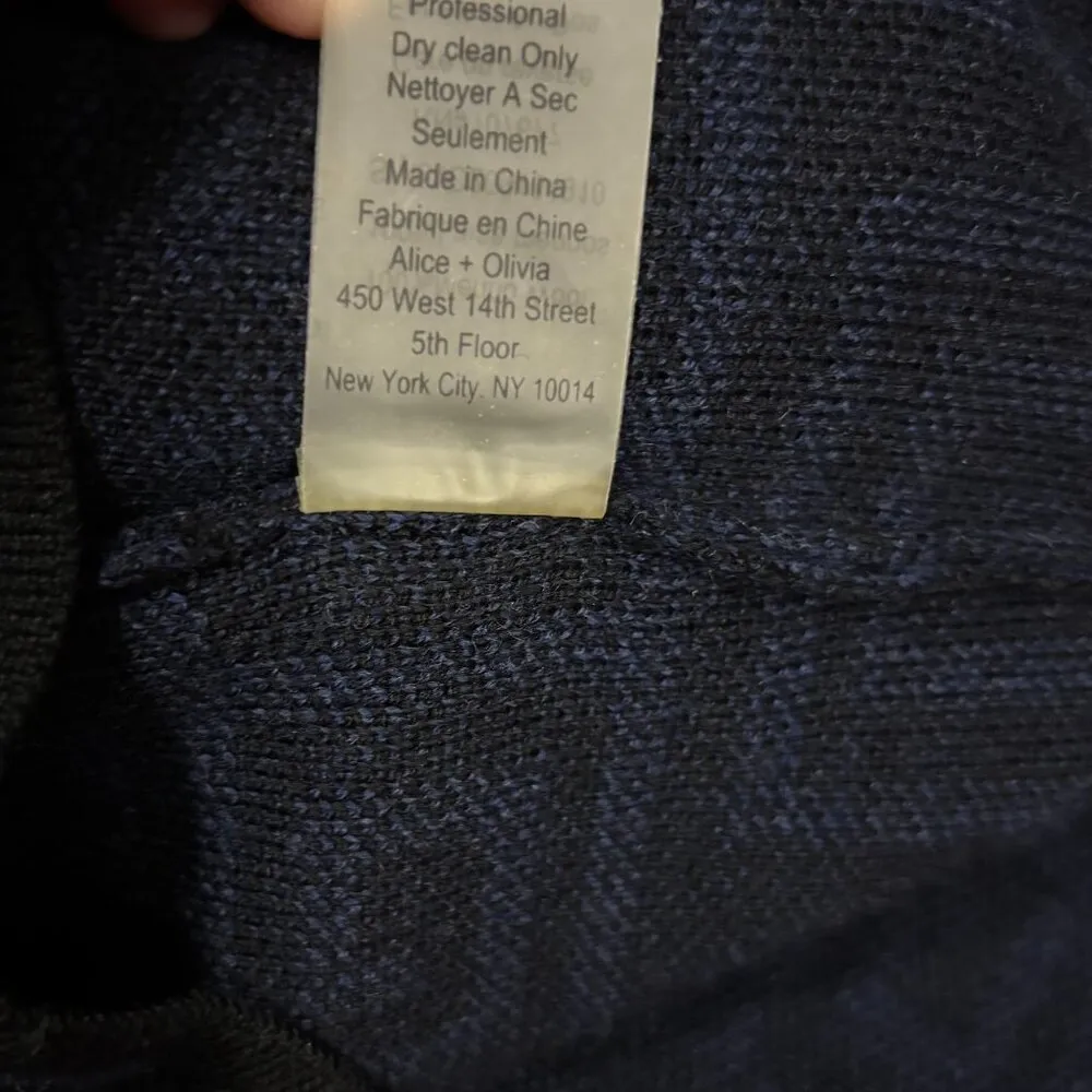 Alice+Olivia Womens Nadia Greek Key Geometric Merino Wool Sweater Dress Size XS - Image 7