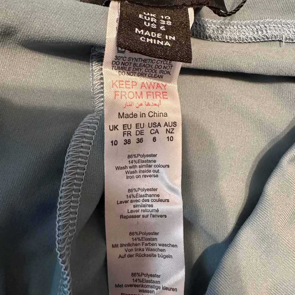 NWT Prettylittlething Steel Blue Stitch Detail Gym Leggings US Size 6 - Image 13