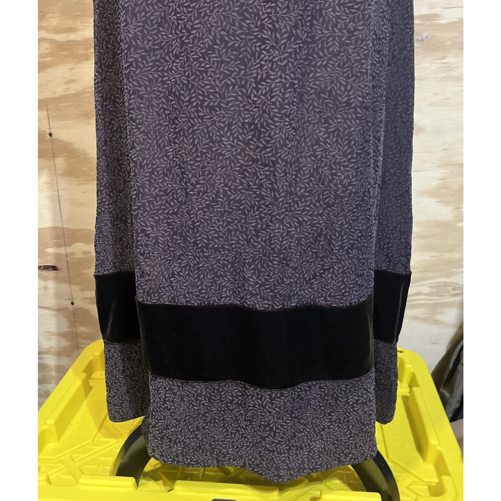 Vintage Coldwater Creek Velvet Chiffon Maxi Dress 8P Goblin Fairy Grunge Witchy - Image 8