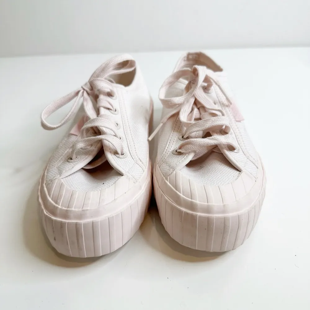 Superga 2630 Stripe Canvas Platform Sneakers in Total Pink Women's 36 US 6 - Image 2