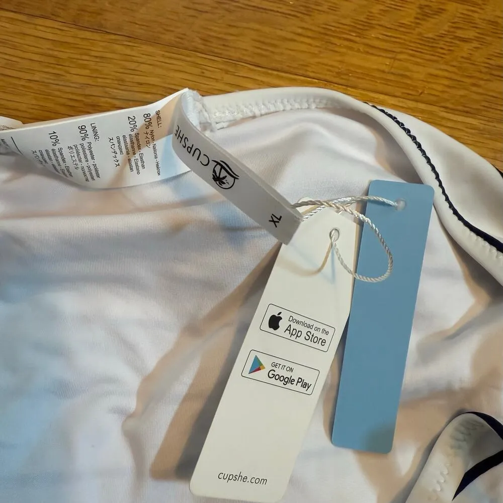 Cupshe Womens XL Black White Striped Side Tie Cut out Swim Suit Bikini Bottom - Image 6