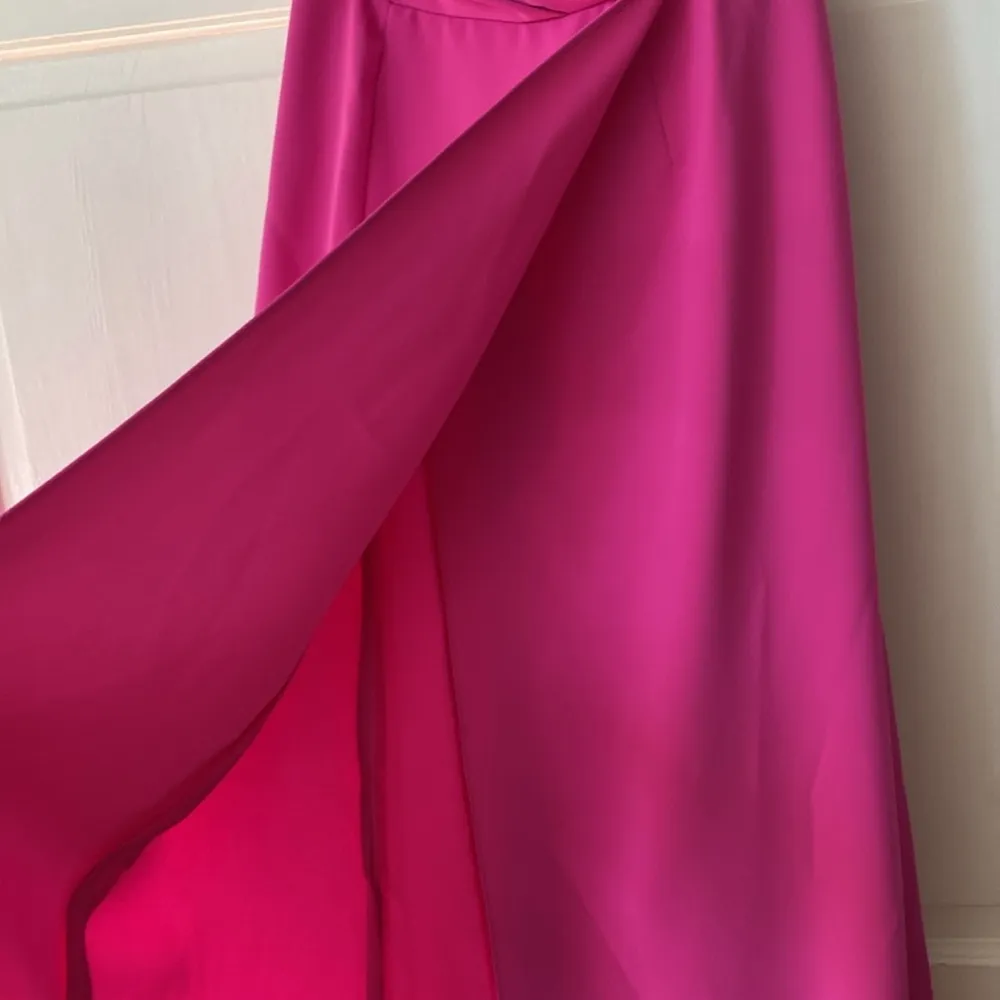 Jay Godfrey Turner Dress in Flamingo Hot Pink Gown Revolve 2 Bright Strappy Slit - Image 5