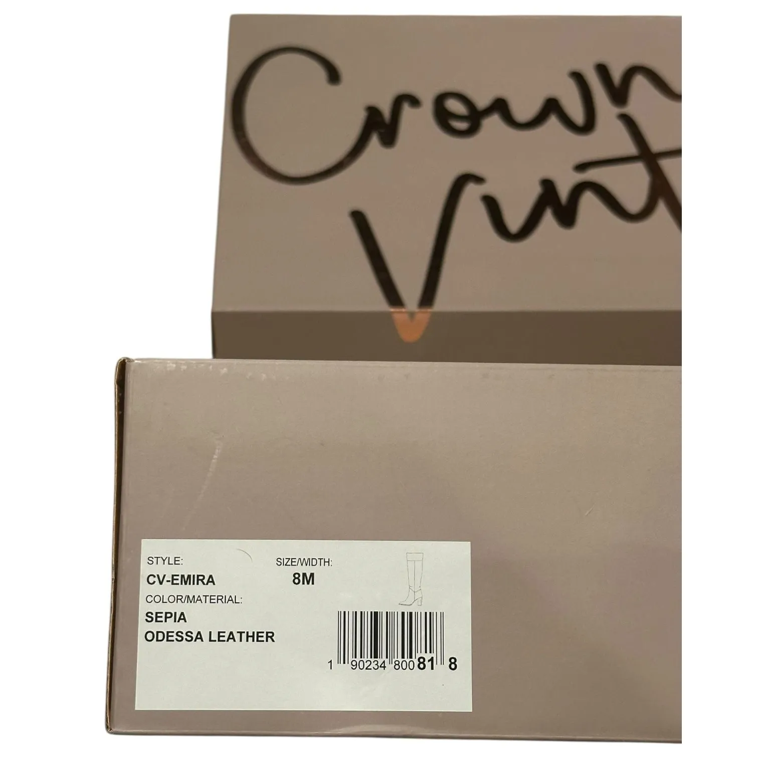 Crown Vintage Emira Odessa Leather Knee High Boots Woman’s Size Size 8 Tan - Image 12