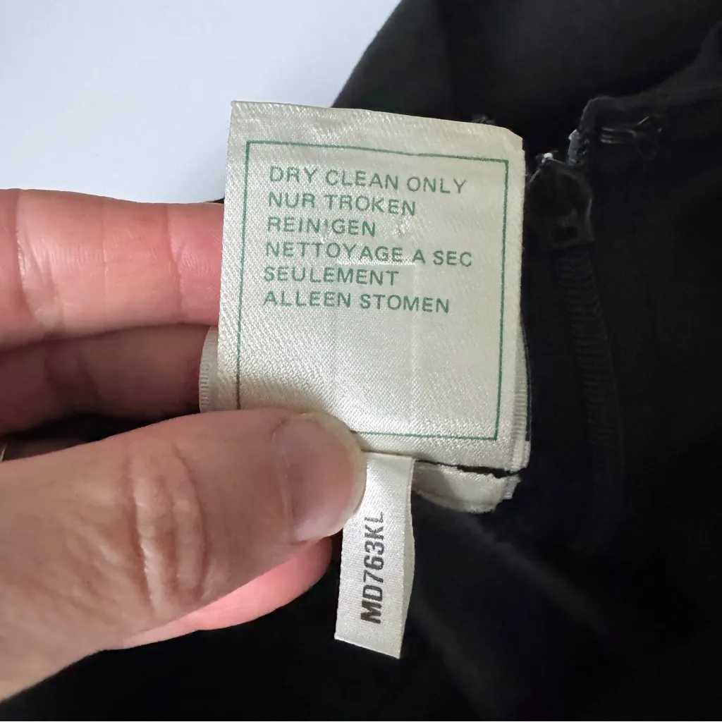 Laura Ashley Vintage Black Criss Cross Back Midi Dress Size 12 - Image 8