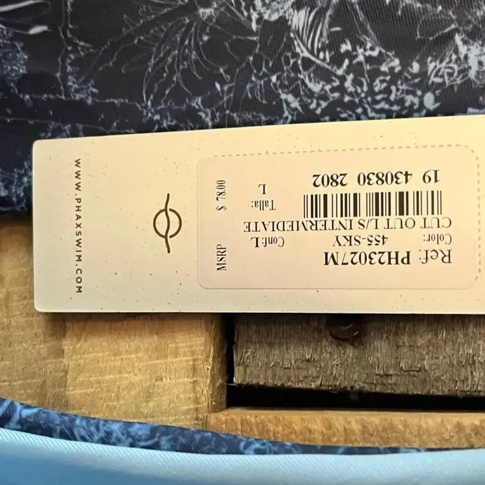 Phax‎ Blue Lovely Long Sleeve Rash Guard Size Large - Image 8