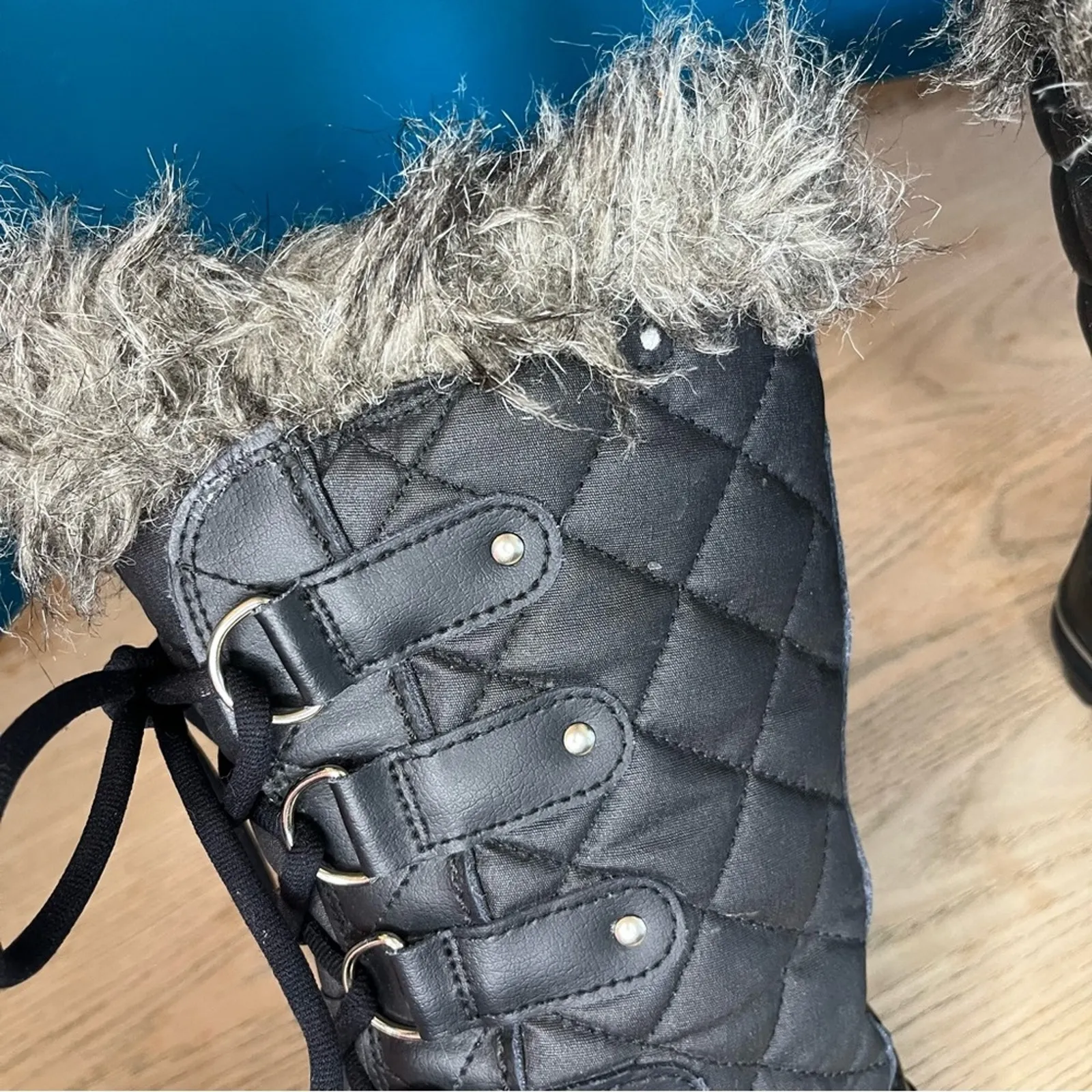 Sorel Tofino II Black Waterproof Quilted Lace Up Snow Boots Womens Size 6.5 - Image 9