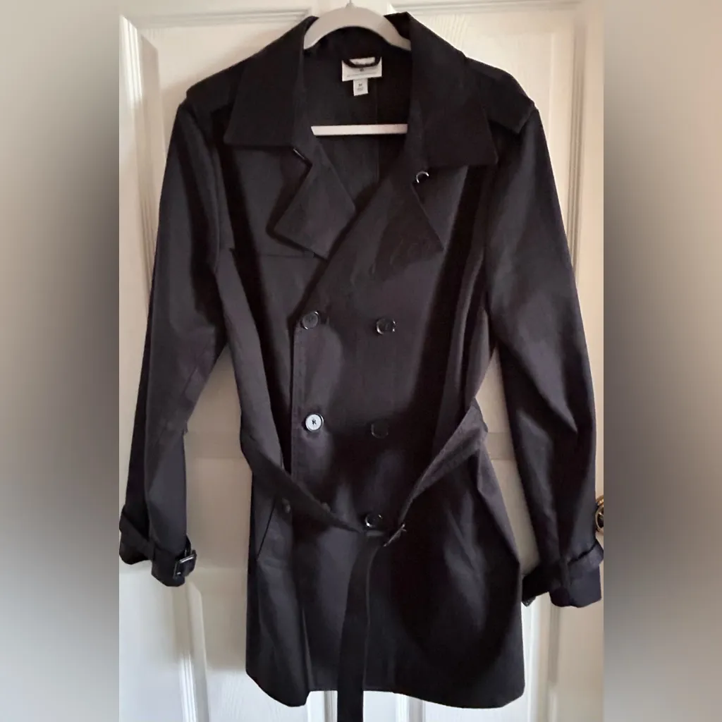 Phillip Lim 3.1 Anniversary Collection Belted Black Trench Coat - Size Med - Image 3