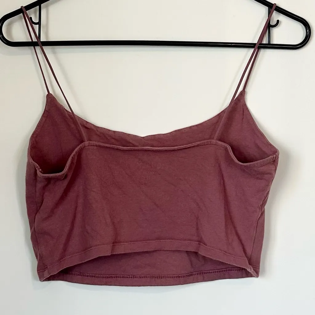 Aeropostale Dusty Rose Seriously Soft Cropped Bungee Cami - Size: Large - Image 4