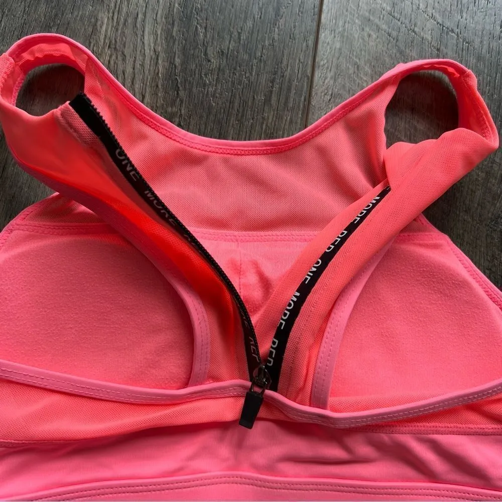 Zyia All Star One‎ More Rep Coral Mesh Detail Sports Bra Size XS Zipper Back - Image 7