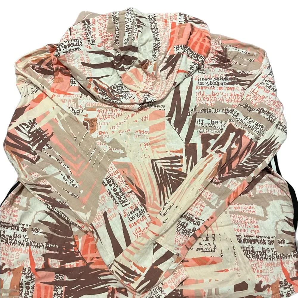 Calvin Klein flower print hoodie shirt size large - Image 5