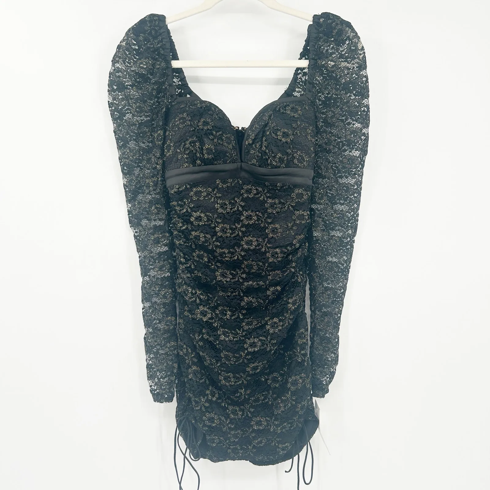 NWT For Love & Lemons Whimsigoth Party Joanna Floral Lace‎ Corset Mini Dress S - Image 2