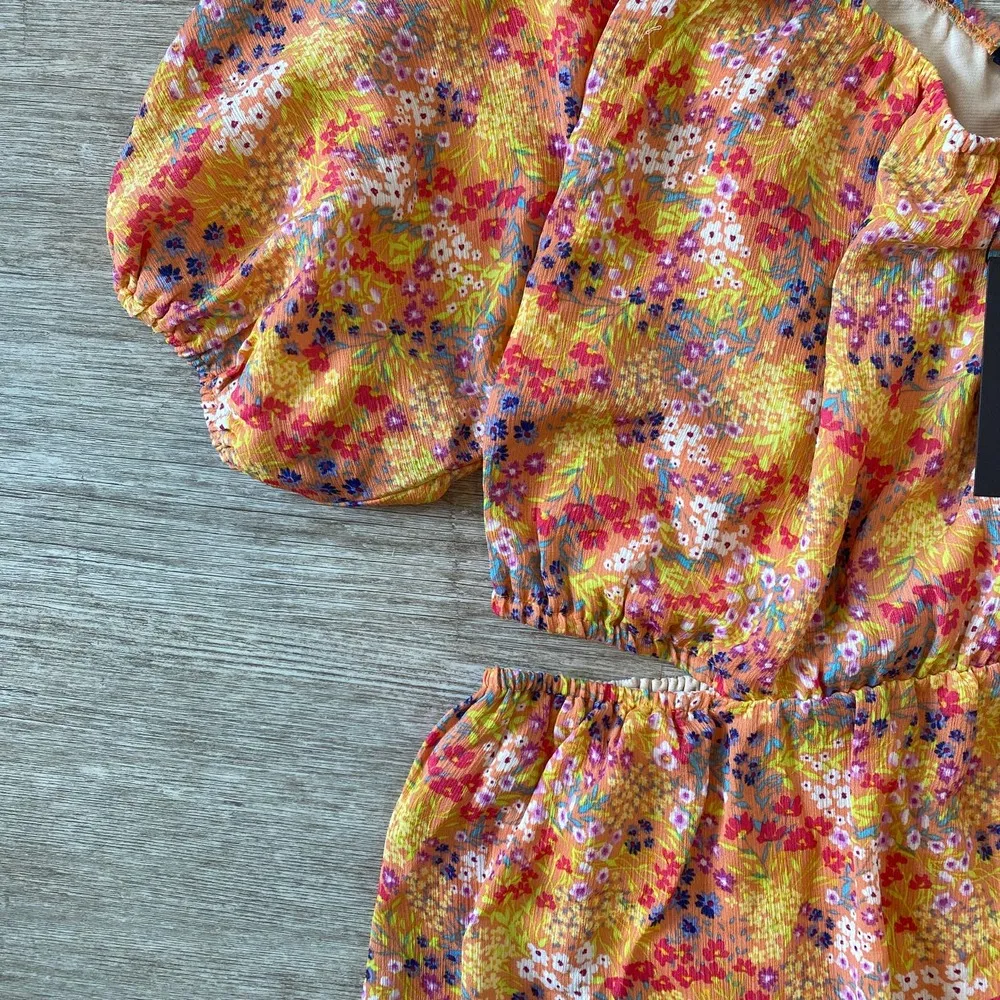 NWT Women’s 19 Cooper One Shoulder Floral Cutout Printed Dress Size Large - Image 5