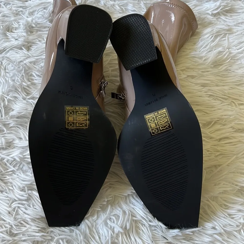 Princess Polly Women’s Valencia Taupe Crinkle Heeled boots size 8 - Image 12