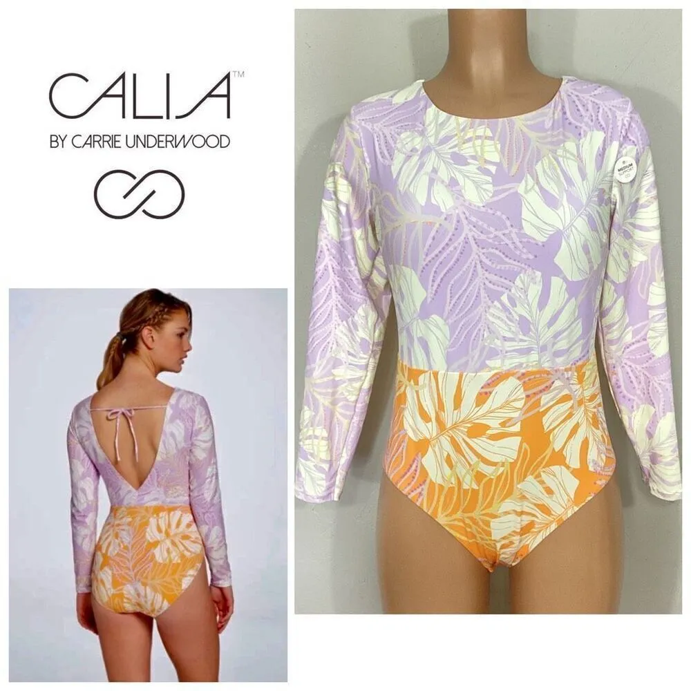 New. CALIA by Carrie Underwood rash guard. Retails $99. Size 12 Orange - Image 2