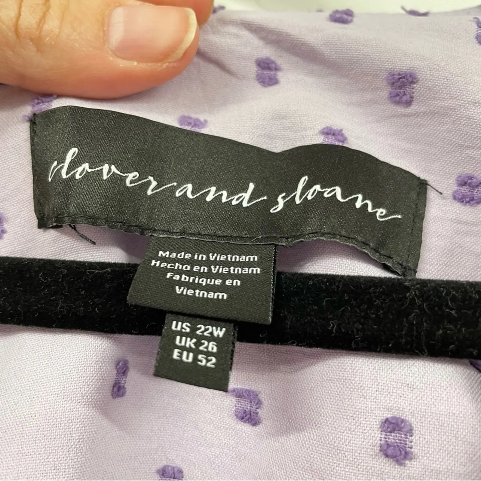 Clover & Sloane Purple Swiss Dot Cottage Core Ruffled Mini Dress Womens 22 Girly Size undefined - Image 8