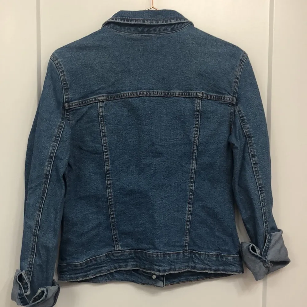 Denim Bershka Women’s Jean Jacket Size Large - Image 10