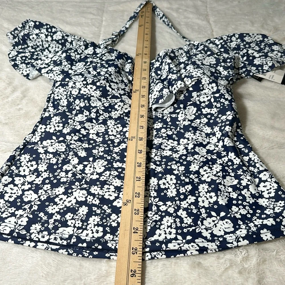 Island Escape Bliss Printed La Flor Ruffled Off - Image 11