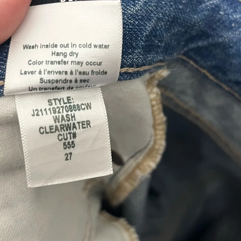 Veronica Beard Blake Jeans Women’s 27 High Rise Straight Leg Distressed Hem - Image 11