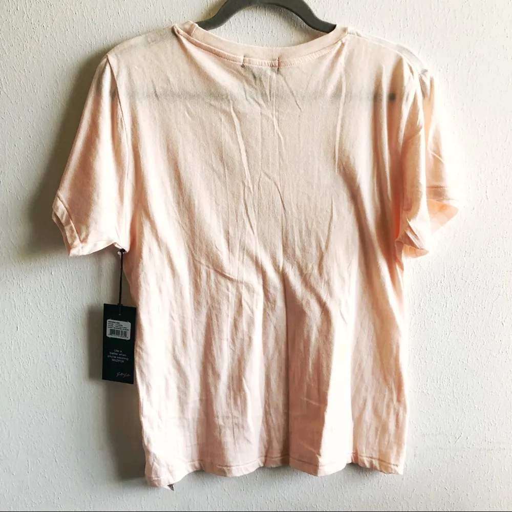 Wildfox Tee Con Tequila Keke Pink Salt Graphic T-Shirt Sz S BNWT Travels Well - Image 9