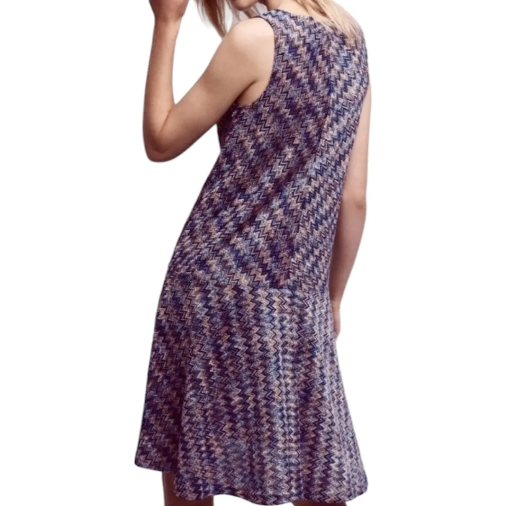 Anthropologie Maeve Westwater Chevron Knit Aline Sleeveless Dress Size Large - Image 2