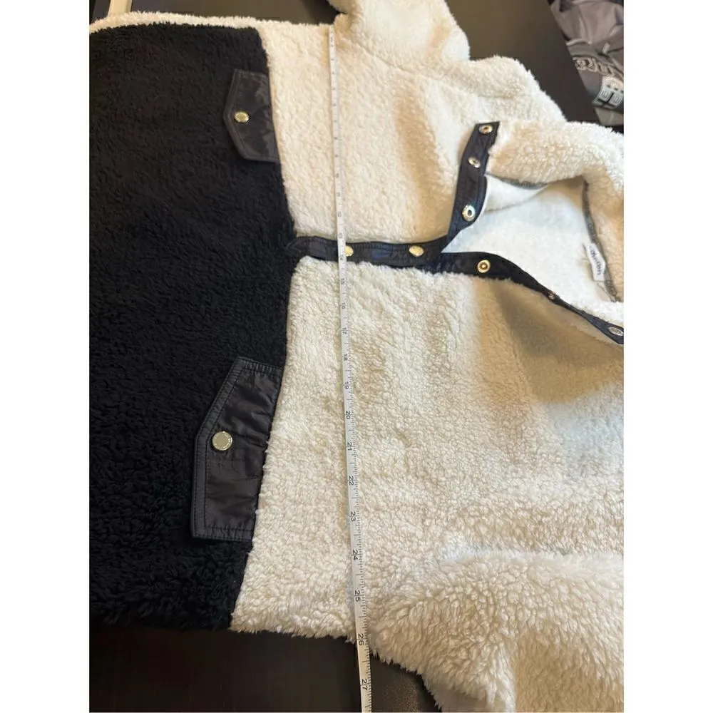 Calvin Klein fleece sweater with snap front button.  Super soft! Size XL - Image 5