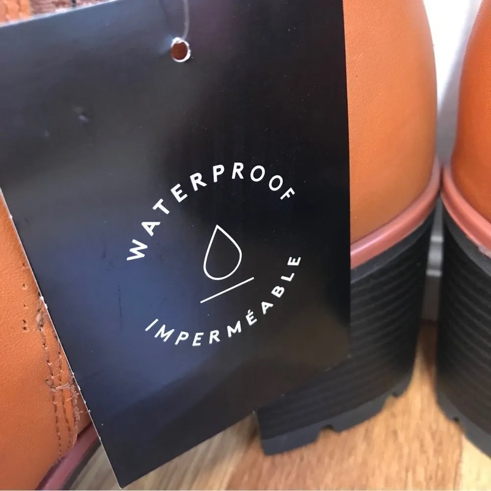 NATURALIZER Verney Brown Leather Chelsea Boot Lug Sole Weatherproof Size 9.5 New - Image 11