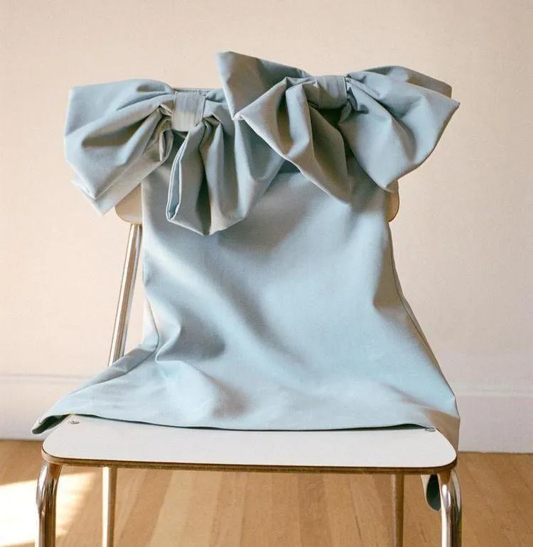 dress mini bow baby blue fitted bodycon party wedding - Image 14