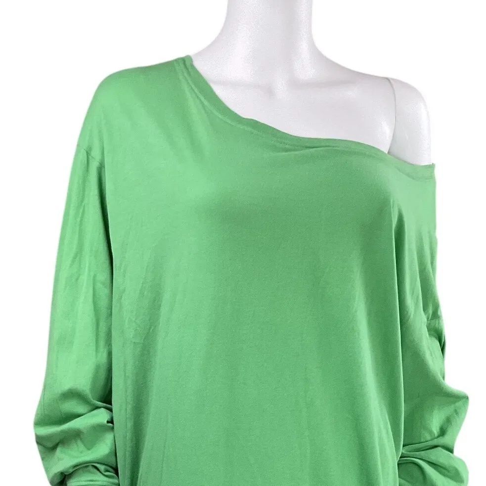 Free People  Beach Green Long Sleeve Oversized Maxi Dress XS - Image 9