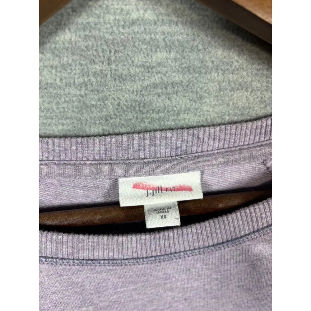 J.Jill Fit Lavender Long Sleeve Active Wear Tunic Top With‎ Side Slits XS - Image 2