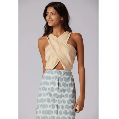 Joie Flippa Geo Print‎ Cotton Midi Dress, Blue/Yellow, Size 10, NWT - Image 6