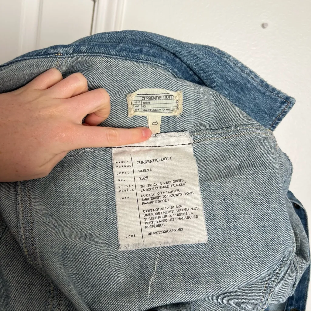 Current/Elliott  Trucker Shirt Dress - Image 9