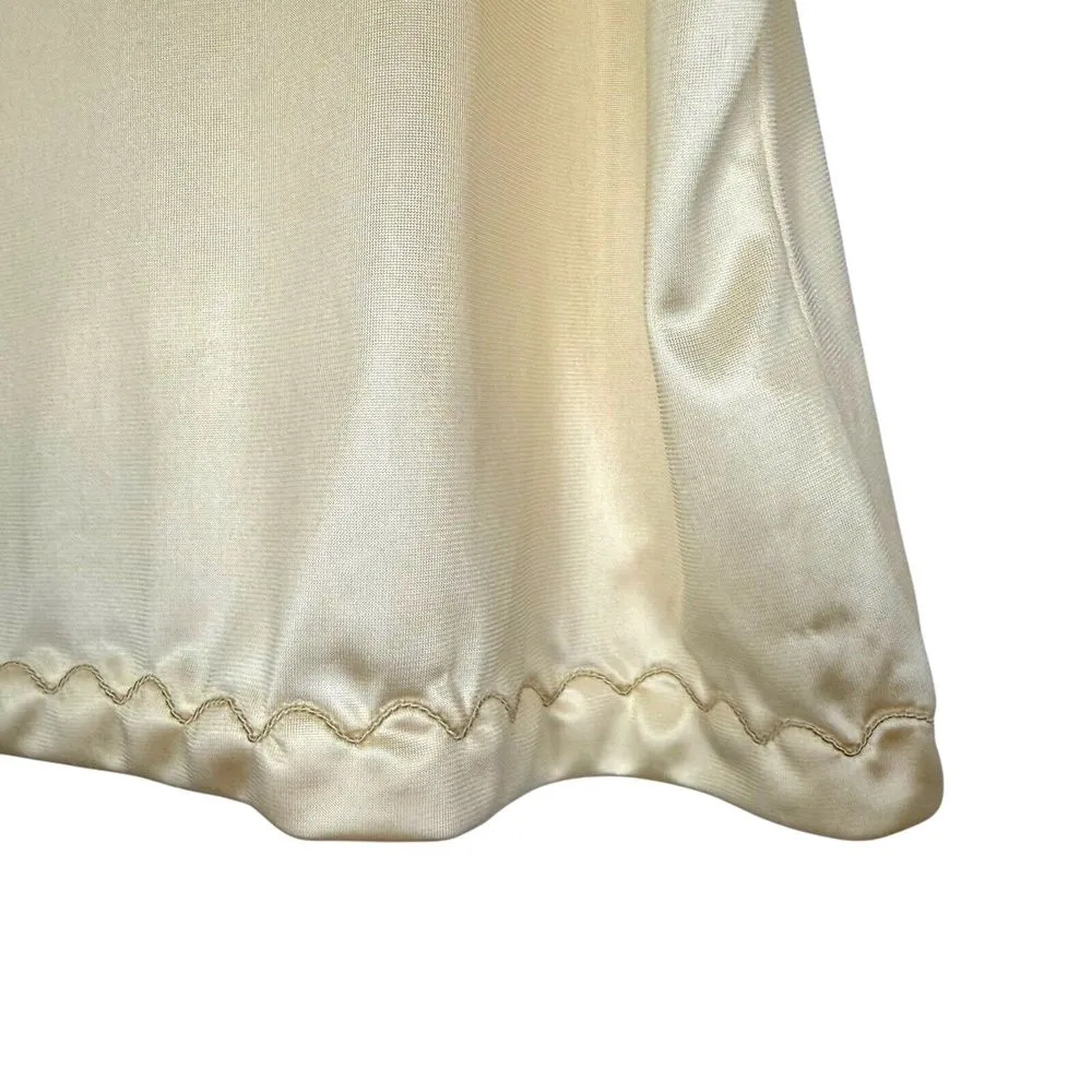 1950's Camisole Opalaire L Ivory Lace Cami‎ Fairy Dainty Coquette Retro Nylon Size L - Image 4