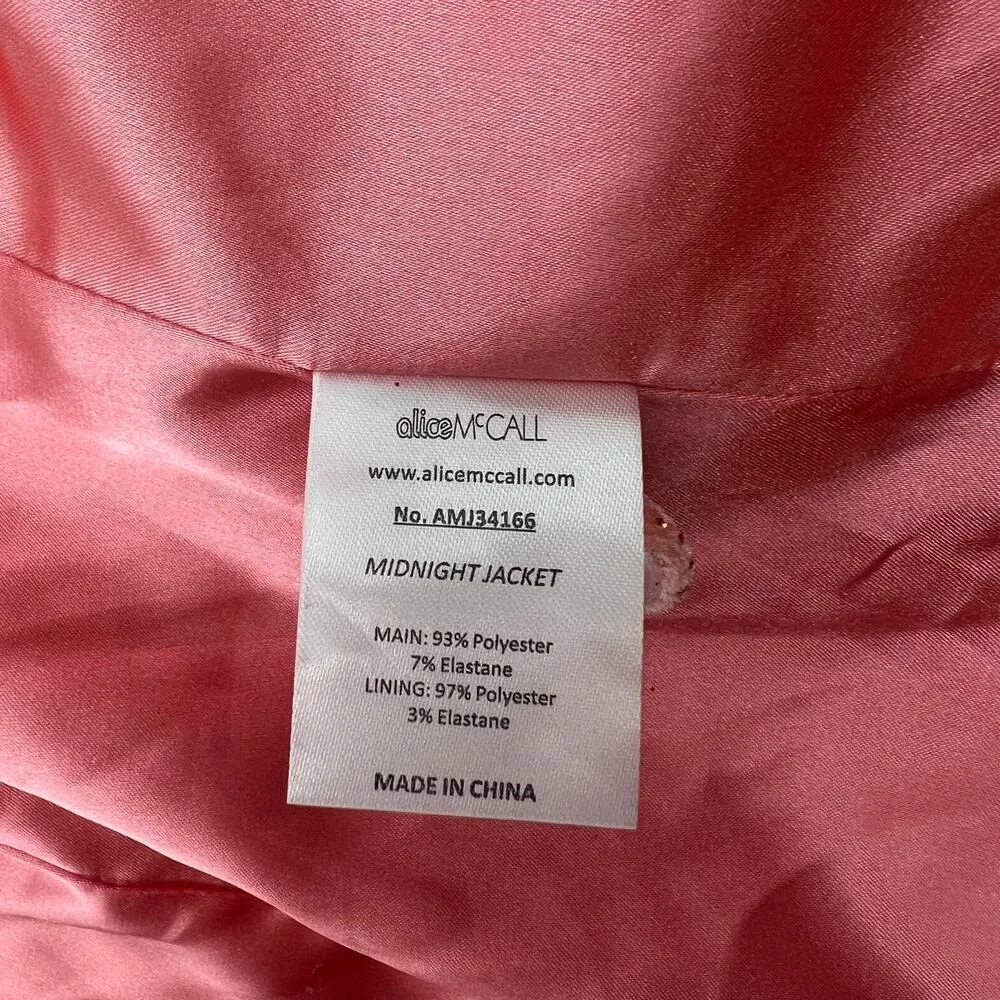 Alice McCall Midnight Jacket Pink Double Breasted Velvet Blazer - Image 10