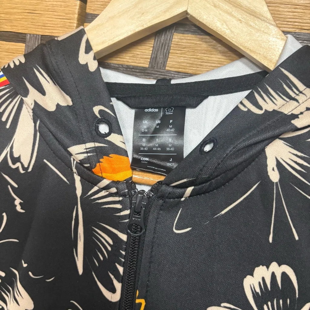 Adidas x Farm Rio Black Butterfly Jacket Size Medium - Image 3