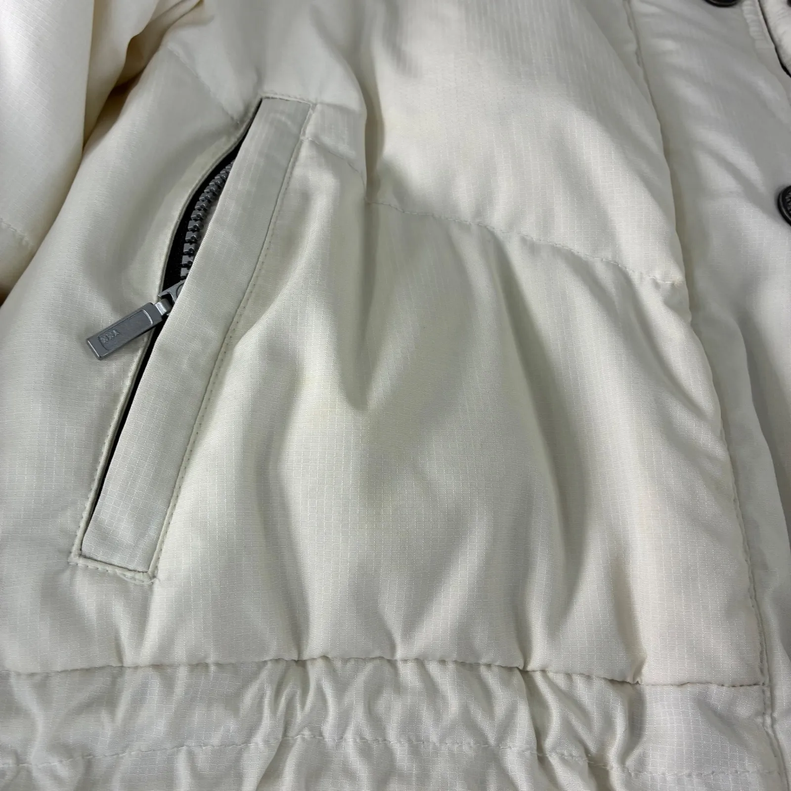 Vintage Nils Skiwear Womens‎ Size 12 Cream Puffer Jacket Down Filled Winter Coat Black - Image 16