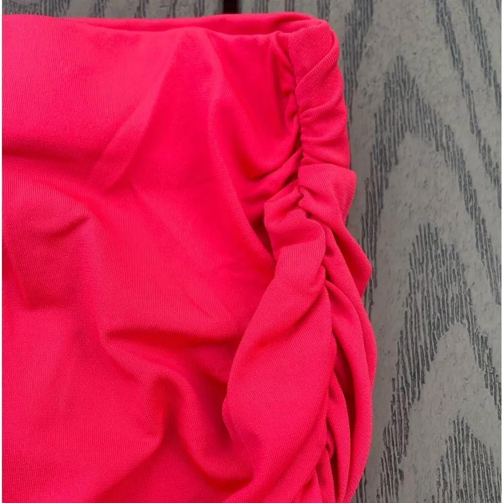 NWT H&M Bandeau Strapless Midi Dress Size XS Fitted Bodycon - Image 3