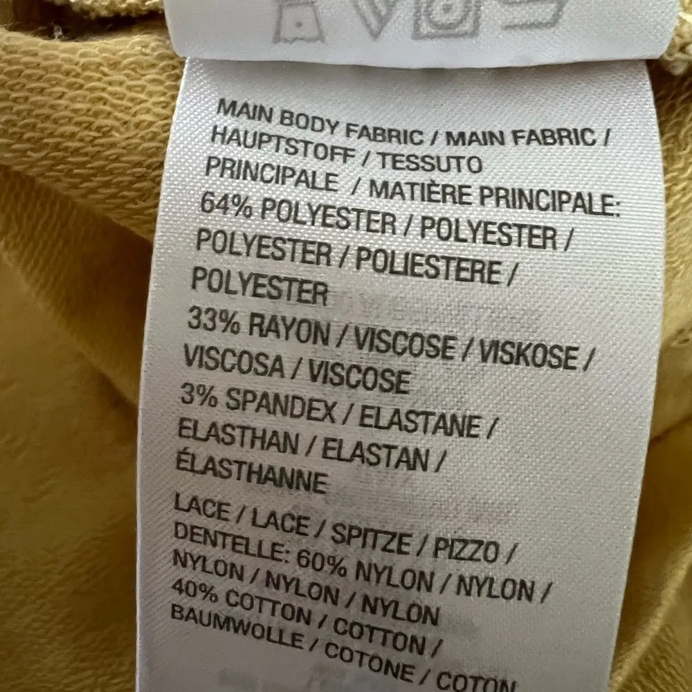 LOGO Lounge by Lori Goldstein Pastel Lace Back Zip Front Cardigan | Yellow - Image 7